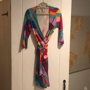 Diane von Furstenberg colorful wrap dress